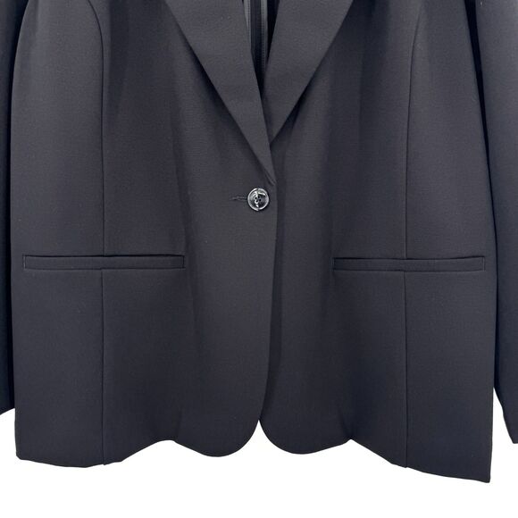 LIVERPOOL Black Modern 1 Button Stretch Fitted Blazer Jacket Size 3X - Picture 5 of 10